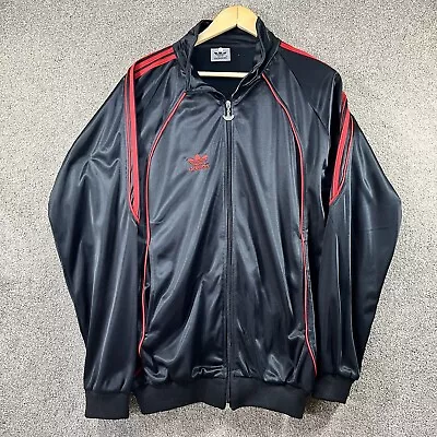 Buy Adidas Team Adidas Black And Red Tracksuit Jacket Size Large • 19.99£