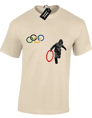 Buy Olympic Rings Banksy Mens T-shirt Graffiti Urban Art Fashion Funny Top Artist • 7.99£