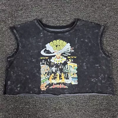 Buy Green Day Tank Top Womens Large Faded Black Cropped Dookie Album Cover Band Tee • 20.26£