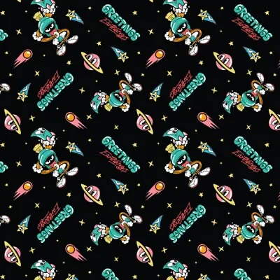 Buy 100% Cotton Fabric Camelot Greetings Earthlings Looney Tunes Space • 7.50£