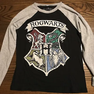Buy Harry Potter Hogwarts Long Sleeve Tee Licensed T-Shirt Size Youth Small • 8.48£