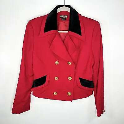 Buy Vintage Georgiou Studio Red Double Breasted Marching Band Costume Wool Jacket 6 • 20.90£