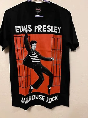 Buy Double Print Elvis Presley King Of Rock & Roll Jailhouse Rock Size M T-shirt • 14.99£