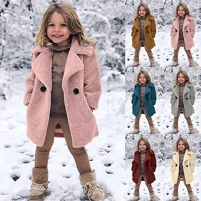 Buy Toddler Baby Kids Girls Coat Winter Windproof Thicken Coat Jacket Warm Fleece • 16.71£