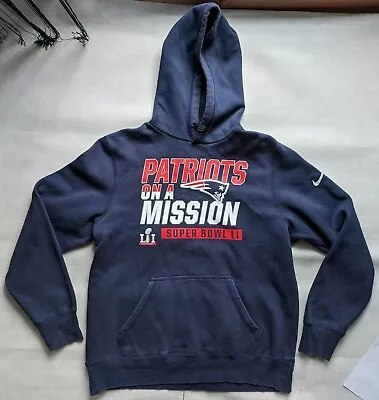 Buy NIKE Patriots On A Mission Super Bowl Jacket Hoodie Hoody Size L • 14.40£