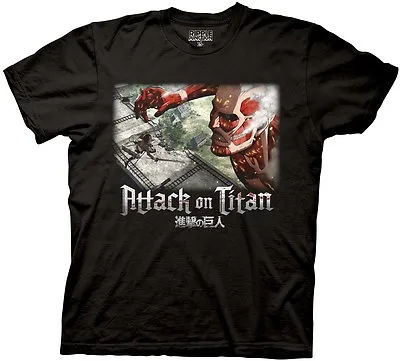 Buy Attack On Titan Eren Vs Colossal Titan Adult T-Shirt • 18.85£