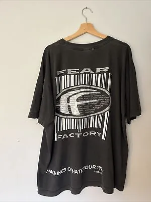 Buy Fear Factory Vintage Machines Of Hate Eu Tour Tshirt 1996 • 50£