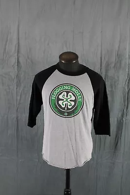 Buy Band Shirt - Flogging Molly Shamrock And Snakes Logo 3/4 Sleeve - Men's Medium • 43.78£