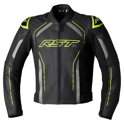 Buy RST S1 Mens Leather Motorcycle Jacket Track Race Sports Motorbike Jackets • 249.99£