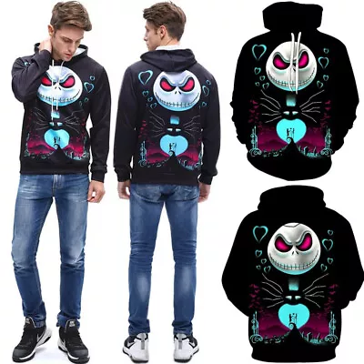 Buy The Nightmare Before Christmas Sally Jack Skellington Hoodie Jacket Sweatshirt • 15.52£