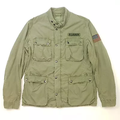 Buy Ralph Lauren Military Jacket XL / 2XL Men M65 Army Utility Field Denim Supply • 120£