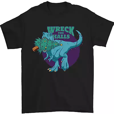 Buy T-Rex Ruining Christmas Wreck The Halls Mens T-Shirt 100% Cotton • 11.48£