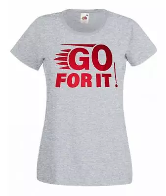 Buy Go For It Clothing Shop Funny Rave 1990s Movie Grey Lady Fit T-Shirt • 12.95£