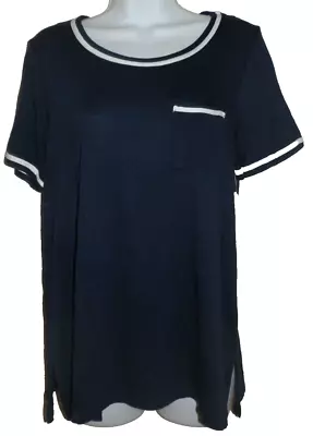 Buy New Womens Small 4-6 Blue Sleep T-Shirt Secret Treasures Rayon Top • 6.63£