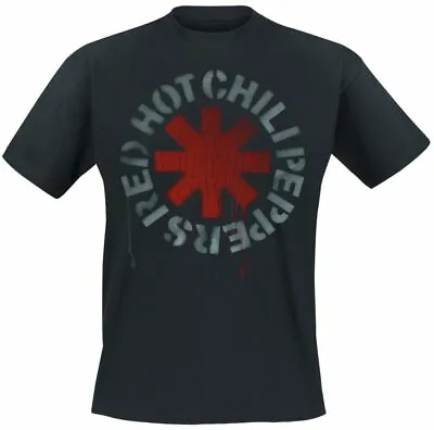 Buy Red Hot Chili Peppers T Shirt Stencil Asterisk Official Licensed Black Mens Tee • 15.48£