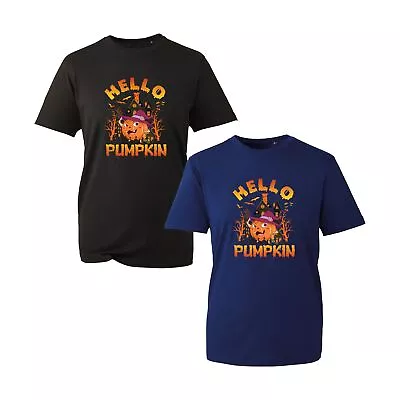 Buy Hello Pumpkin Halloween T-Shirt, Funny Haunted House Scary Costume Cartoon Gift • 8.99£