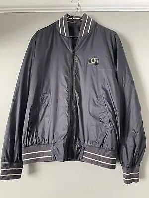 Buy Fred Perry Bomber Varsity Navy Blue Lightweight Jacket Small • 14.99£