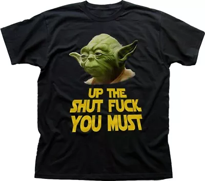 Buy DJ YODA Jedi Master Shut Up Funny Rude STAR WARS Inspired Black T-shirt 9422 • 13.95£