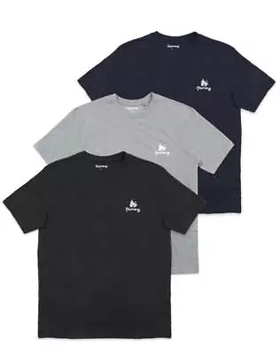 Buy Money Clothing - 3 Pack Lounge T-Shirts - Black/Grey/Navy • 22.49£