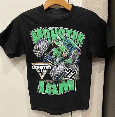 Buy New 2022 Monster Jam Grave Digger Monster Trucks T-shirt Black Youth Large • 20.02£