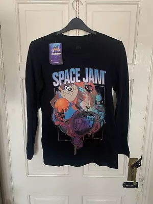 Buy Space Jam 2 Long Sleeve Black Tee Shirt T-Shirt BNWT - XS (A059) • 10£