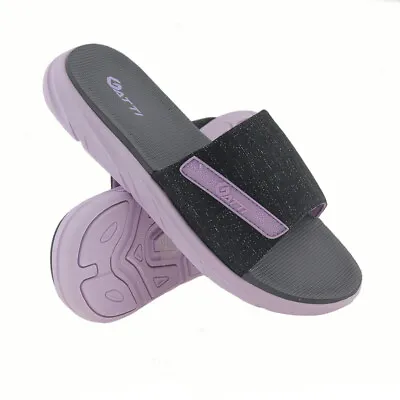Buy Ladies Womens Slip On Memory Foam Casual Flat Summer Sandals Mules Shoes Size • 7.95£