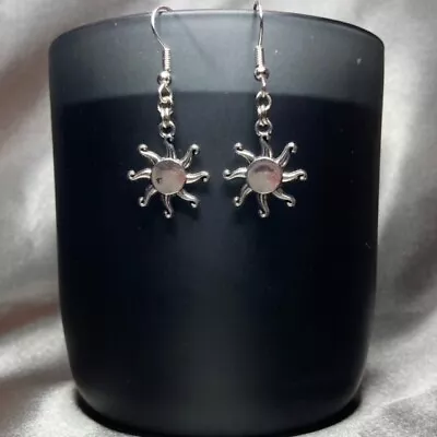 Buy Handmade Silver Sun Celestial Earrings Gothic Gift Jewellery Fashion Accessory • 4£