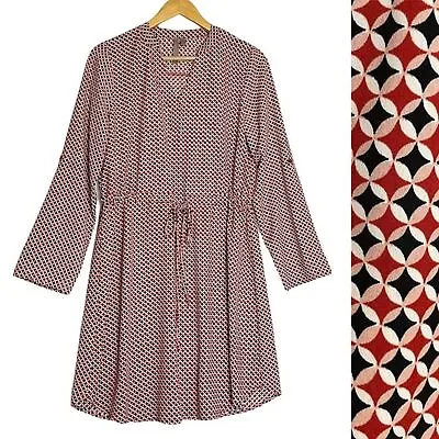 Buy Brina & Em Dizzy Dress Cathedral Window Pattern Tie Waist Relaxed Fit Size Small • 24.57£