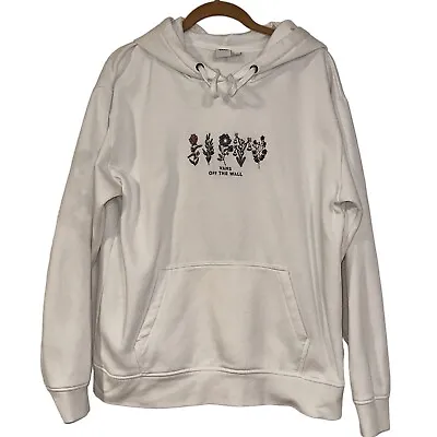 Buy Vans Sprouted White Hoodie Womens Large Pullover Embroidered Off The Wall  • 16.10£