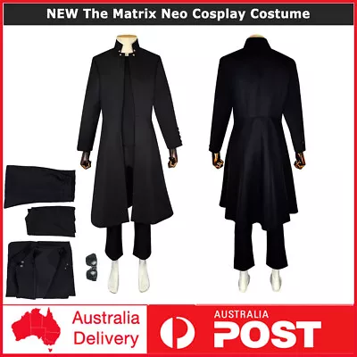 Buy NEW The Matrix Neo Cosplay Coat Glass Full Set Costume Halloween Dress Up • 26.82£