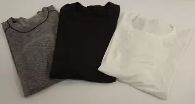 Buy Lululemon Lot Of THREE Swiftly Tech Long Sleeve Shirts Tops Black Grey Size 10 • 120.53£