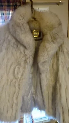 Buy Saga Fox Finland Blue Fox Fur  Womens Coat Jacket Size S  • 52.28£