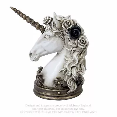 Buy Alchemy Gothic - Unicorn Bust Figurine Jewellery Stand - Gothic Home Decor • 23£