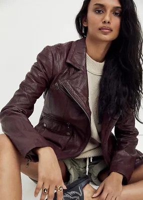 Buy NWT Free People I’ll Be Around Leather Jacket, XS, $428 • 168.21£