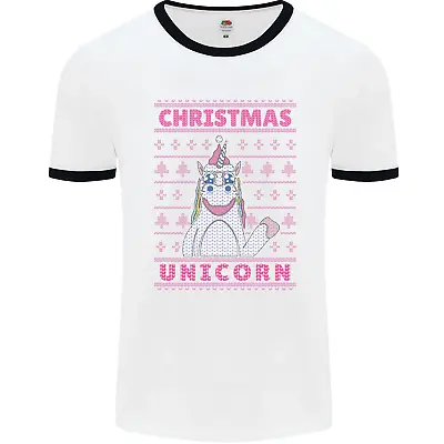 Buy Funny Christmas Unicorn Mens Ringer T-Shirt • 12.99£