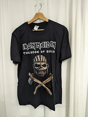 Buy Iron Maiden T Shirt The Book Of Souls Eddie Rock Metal Band Tee Rare Size Large • 13.99£