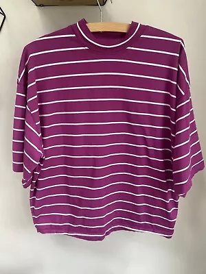 Buy COS Striped T Shirt Relaxed Boxy Oversized Fit Cotton Sise Small • 20£