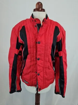 Buy Triumph Ladies Red And Black Textile Motorcycle Jacket Size 40 • 30£