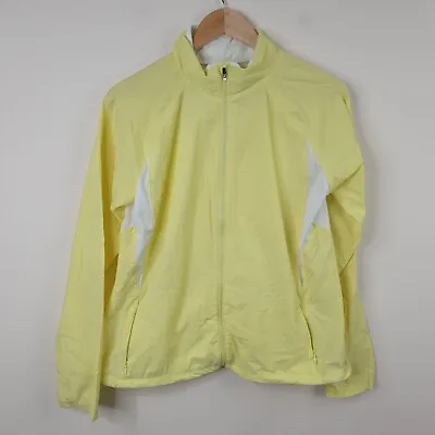 Buy C9 Champion Windbreaker Jacket Ladies Large Yellow Lightweight Nylon • 14.99£
