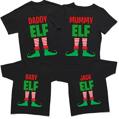 Buy Personalised Any Text Name Christmas Elf Xmas Gift Family Matching T-Shirts #UJG • 9.99£
