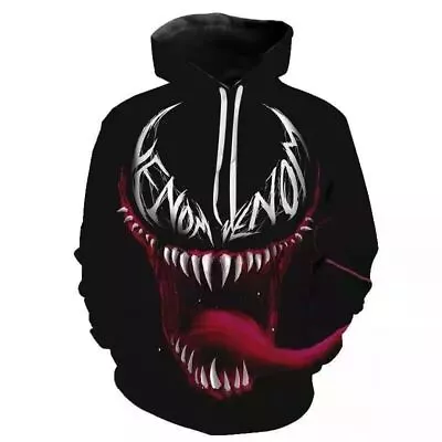Buy Marvel Superhero Venom 3D Hoodie Men Women Hooded Pullover Jumper Top Size New • 24.60£