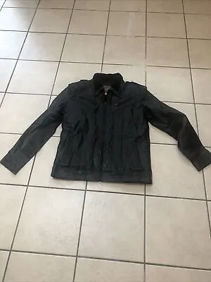 Buy Genuine Leather Jacket Size Large - Black Fur Collar • 28£