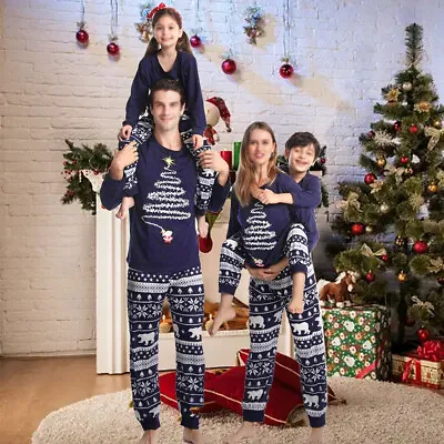 Buy 2024 UK Family Matching Christmas Pyjamas Adult Kids Xmas Nightwear Pajamas Pjs • 8.59£