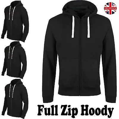 Buy Mens Full Zip Hoodie Zipper Sweatshirt Jacket Warm Sport Casual Winter Top Hoody • 6.99£