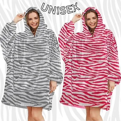 Buy Oversized Flannel Wearable Blanket Hoodie For Adults Valentine's Day Gift Hooded • 13.99£