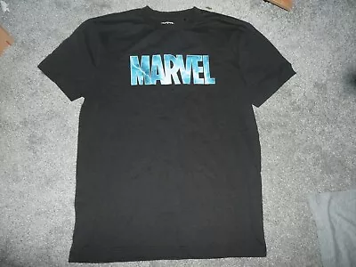 Buy Marvel Black Stretch Cotton T Shirt Size Med • 2.50£