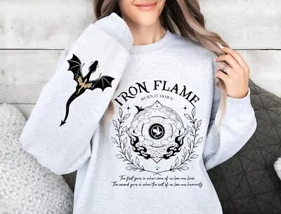 Buy Iron Flame Custom Sleeve Shirt, Basgiath War College, Dragon Rider, Fourth Wing • 27.53£