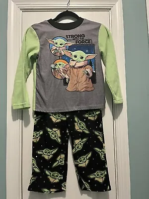 Buy Star Wars “strong With The Force “ Two Piece Pajamas Baby Yoda Size 8 • 8.04£
