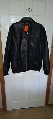 Buy Mens Superdry Indie Club Black Leather Jacket • 130£