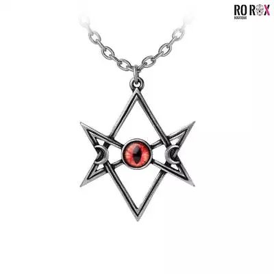 Buy Alchemy England Unicursal Hex Necklace Hexagram Inlaid Devil Eye Goth Jewellery • 14.88£
